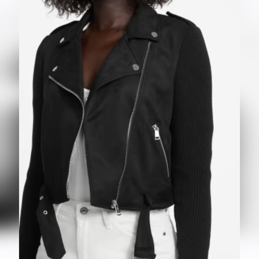 Guess black moto jacket SMALL